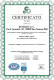 Certificato ISO Beteslot